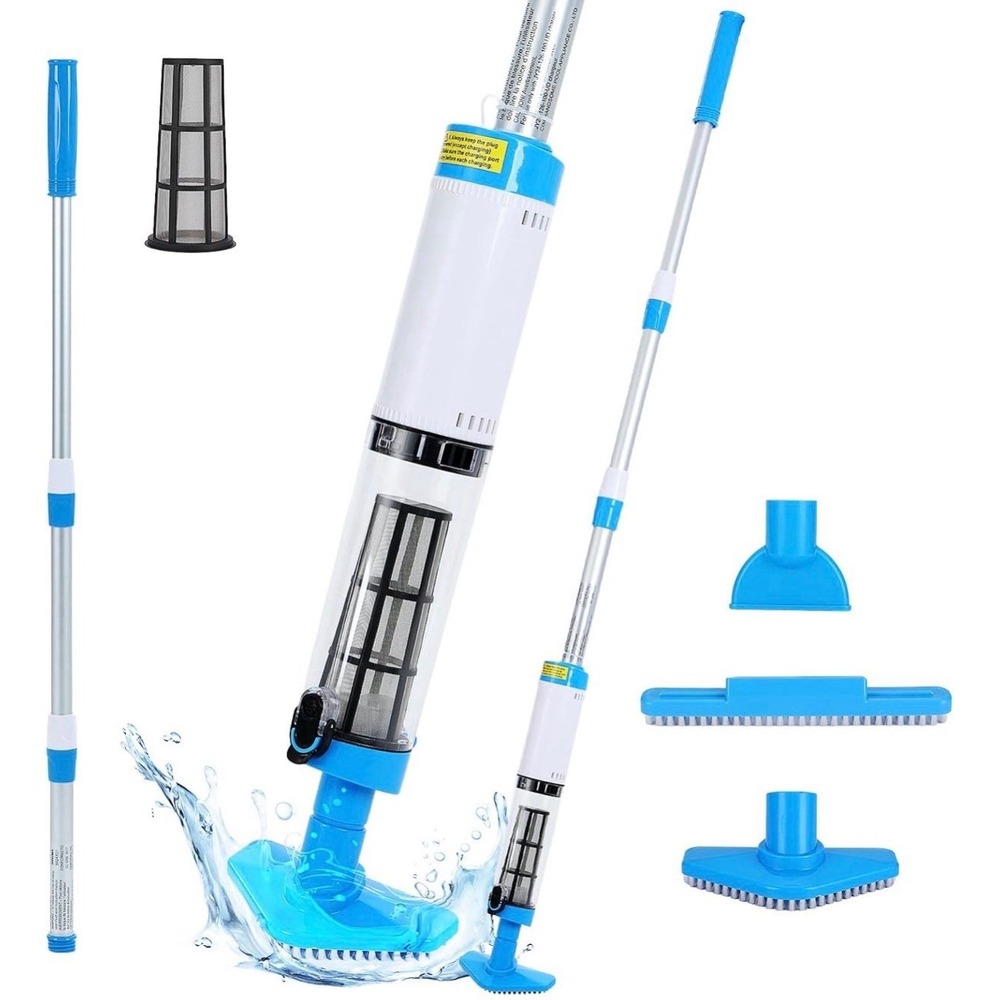 Ysmj 4in 1 Rechargeable Cordless Handle Pool Vacuum For Small Above Ground Pools